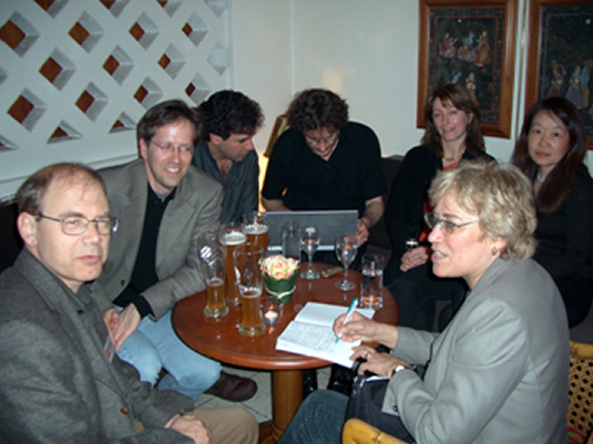 Left to right: Eckhard Mandelkow (MPI, Hamburg), Raymond Kelleher (M.I.T.), Rudi