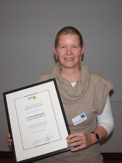 Melanie Meyer-Luehmann, winner of the Hans and Ilse Breuer Alzheimer Research Award 2010